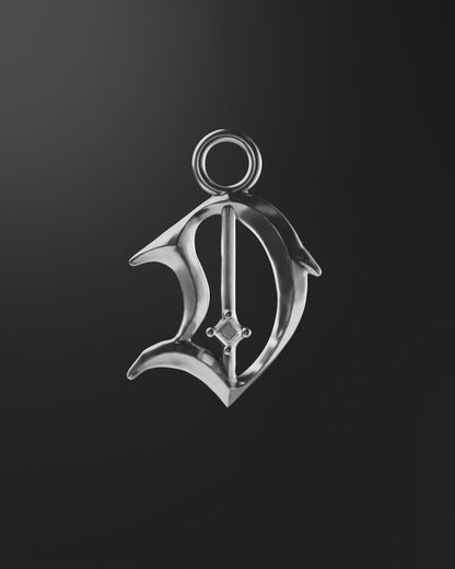 Mini Blackletter Charms - D