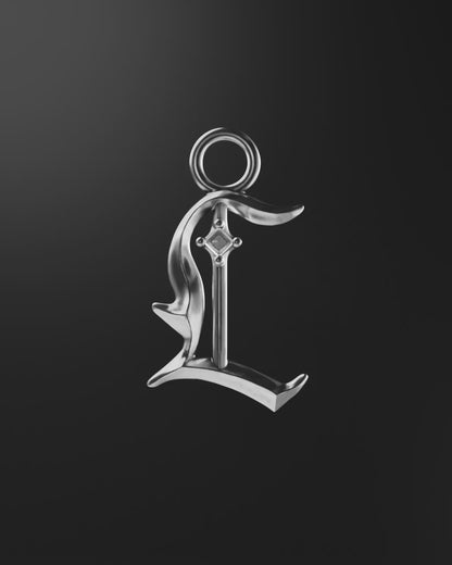 Mini Blackletter Charms - L