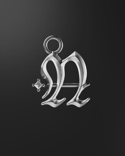 Mini Blackletter Charms - N