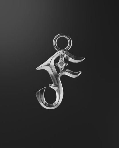 Mini Blackletter Charms - F