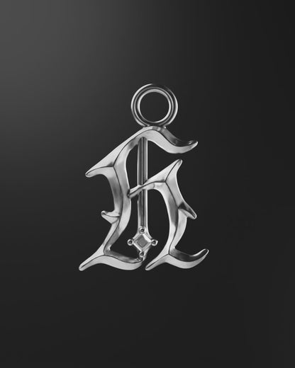 Mini Blackletter Charms - H