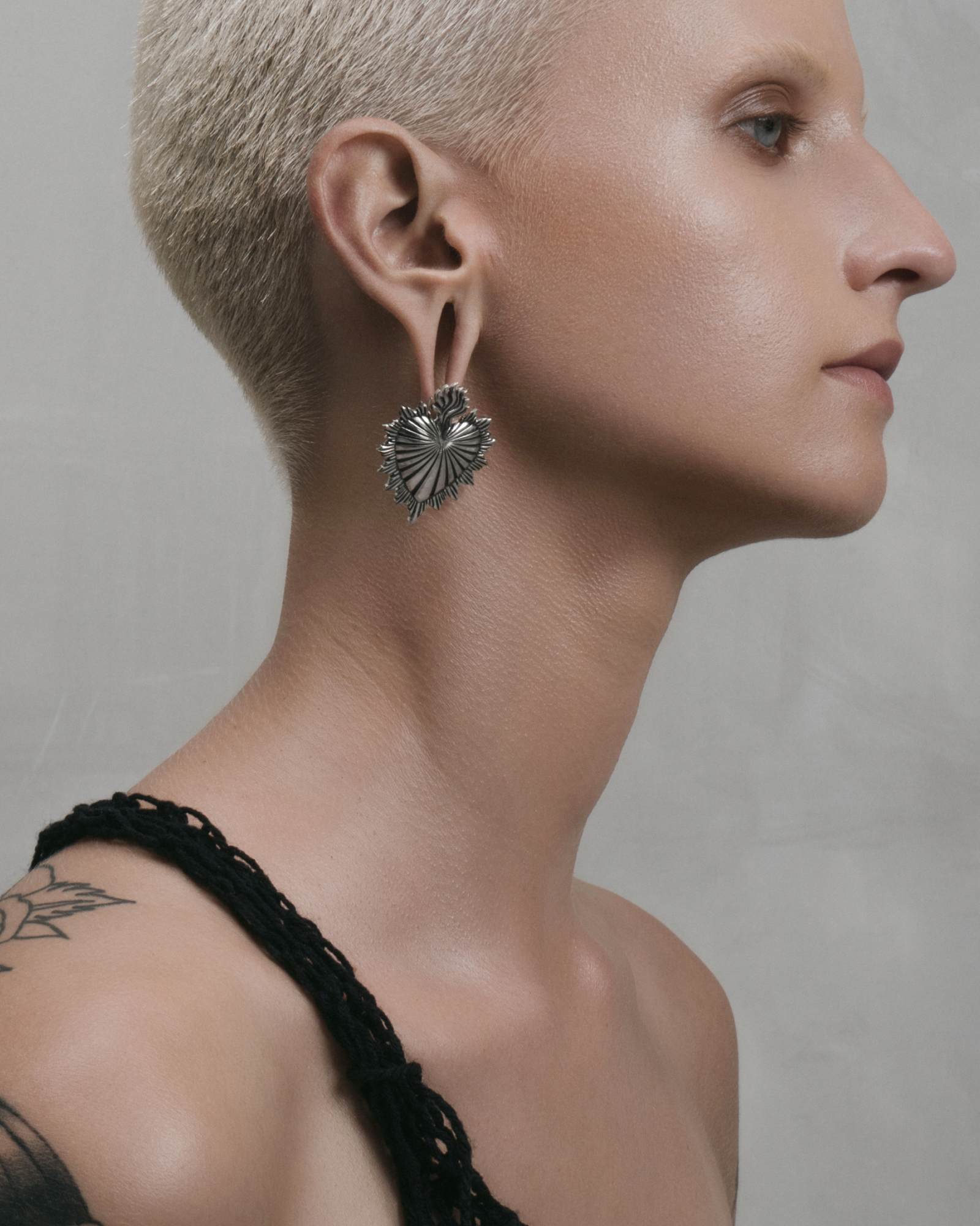 Salem Key Earrings in Silver - Huggie Earrings by Ask & Embla