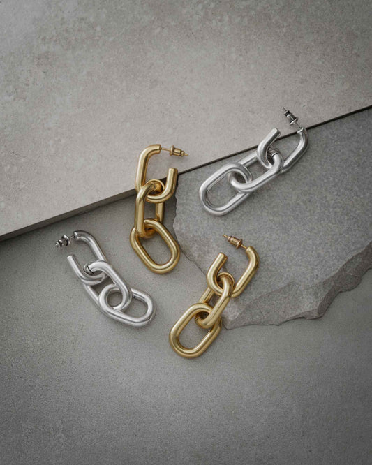 Galen Chain Earrings-Ear Dangles- Gold - - Ask & Embla