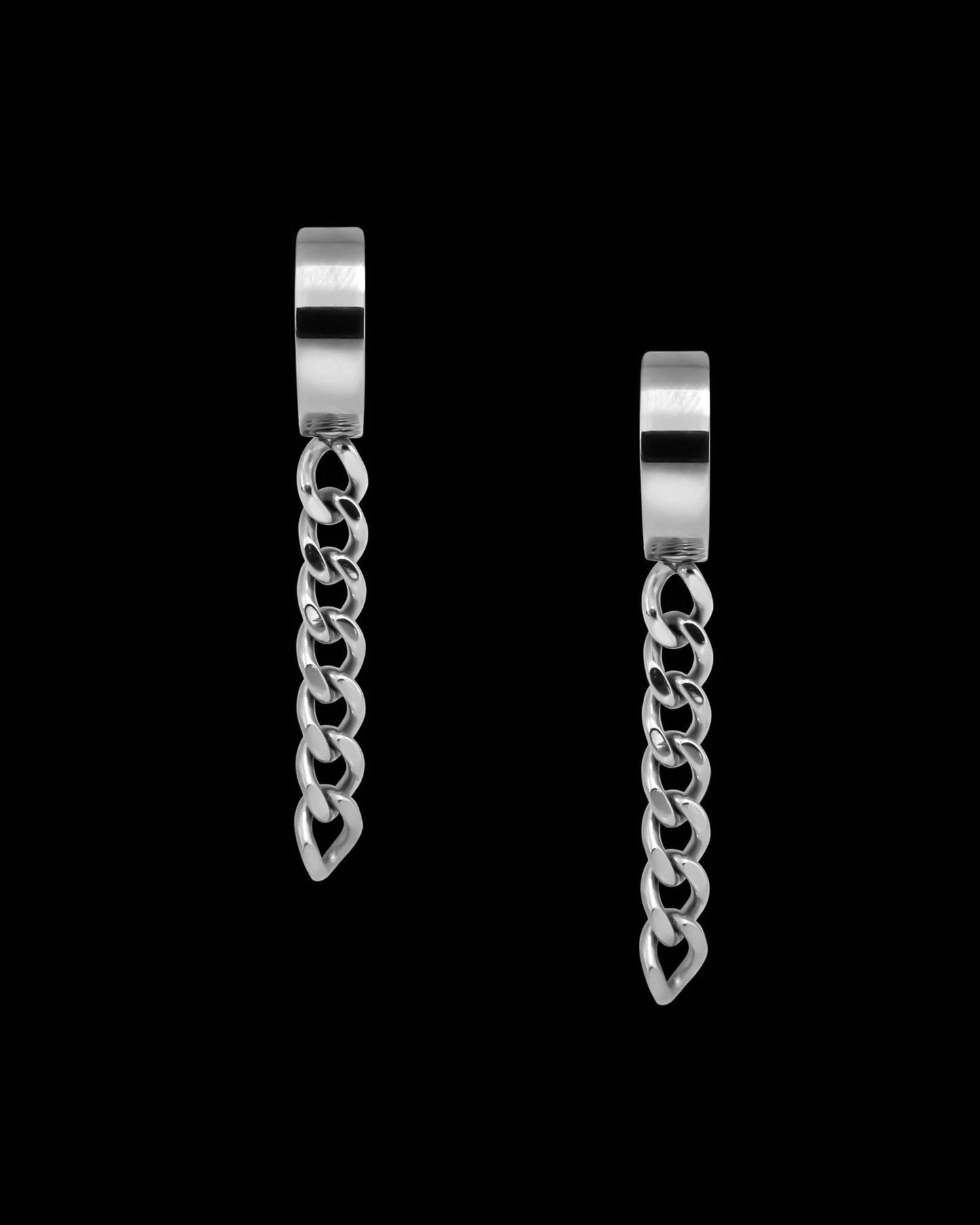 Axel Chain Huggie Earrings