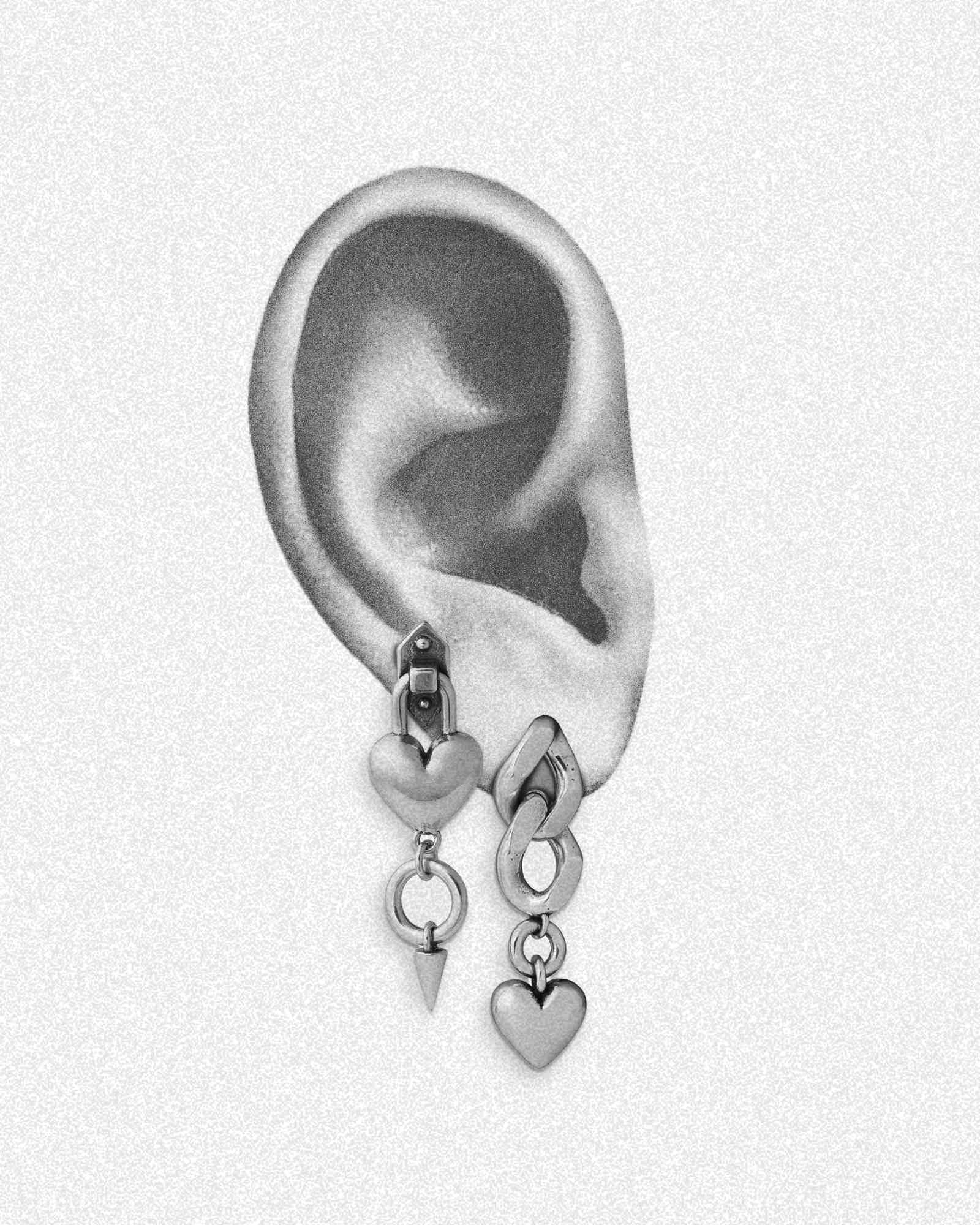 Saint Valentine Earrings-Ear Dangles- Silver - - Ask & Embla
