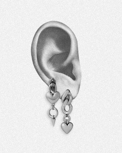 Saint Valentine Earrings-Ear Dangles- Silver - - Ask & Embla