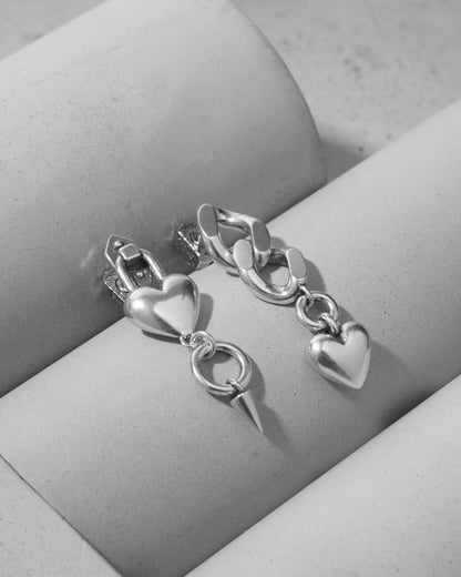 Saint Valentine Earrings-Ear Dangles- Silver - - Ask & Embla