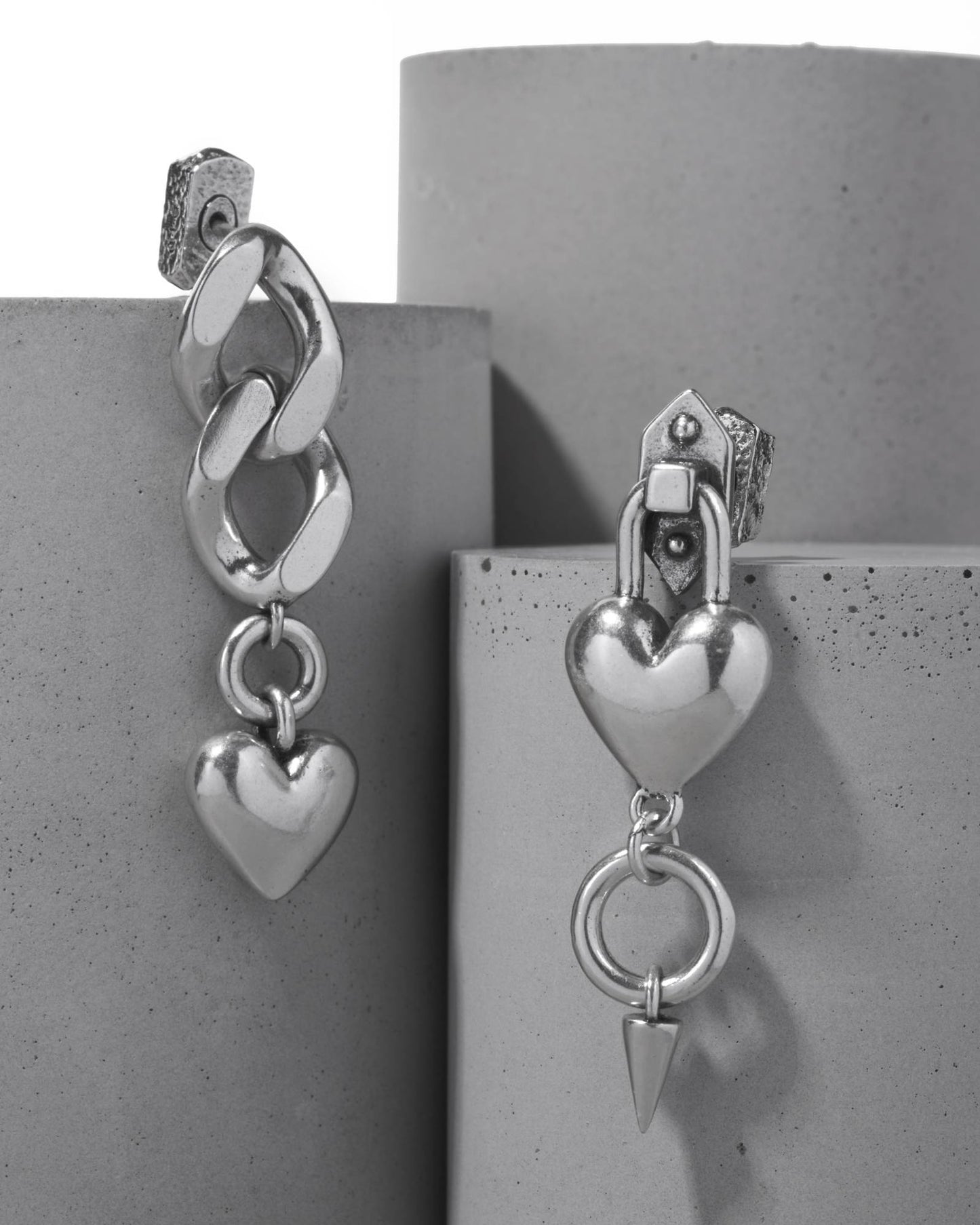 Saint Valentine Earrings-Ear Dangles- Silver - - Ask & Embla
