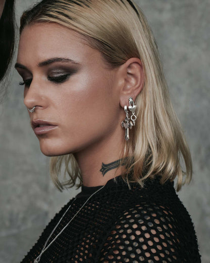 Saint Valentine Earrings-Ear Dangles- Silver - - Ask & Embla