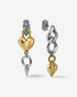 Saint Valentine Earrings-Ear Dangles- Two-toned (Gold and Silver) - - Ask & Embla