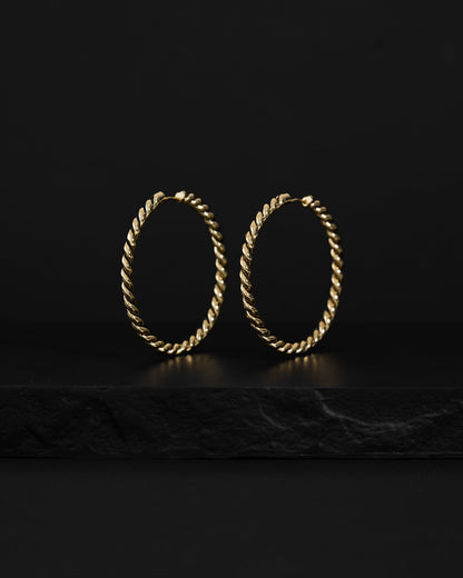 Classic Rope Earrings (Large) - Huggies - Ask and Embla