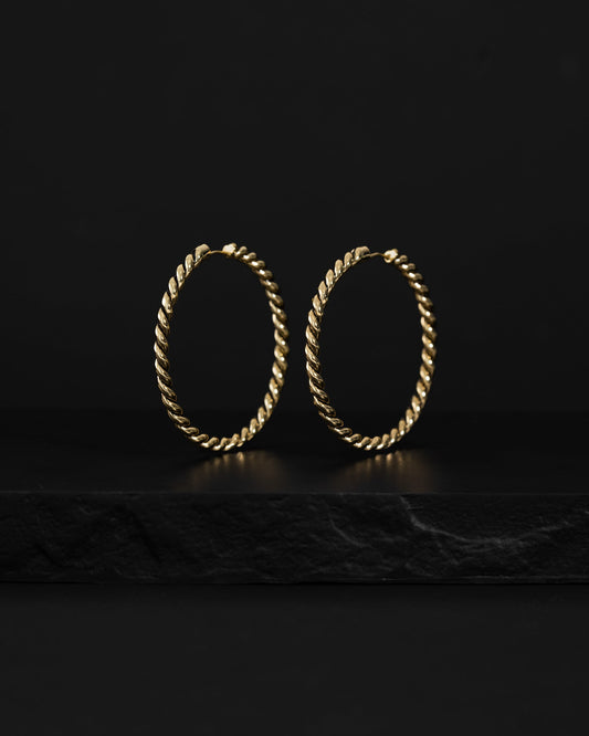 Classic Rope Earrings (Large) - Huggies - Ask and Embla