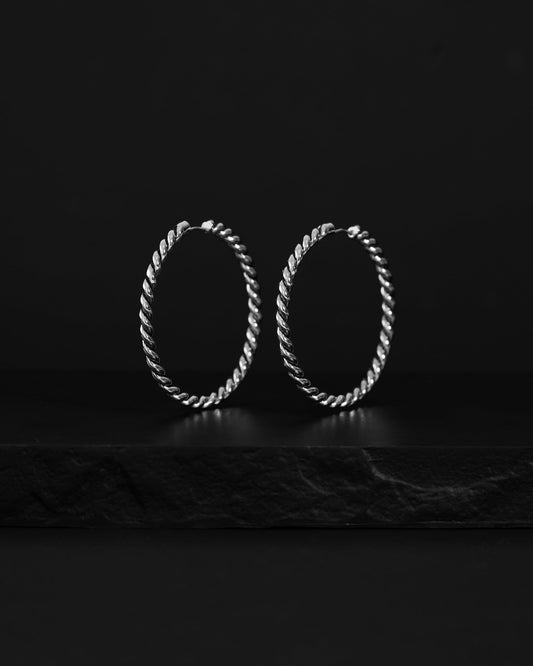 Classic Rope Earrings (Large) - Huggies - Ask and Embla