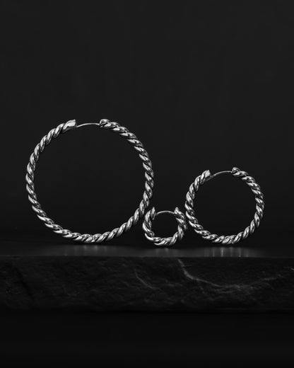 Classic Rope Earrings (Large) - Huggies - Ask and Embla