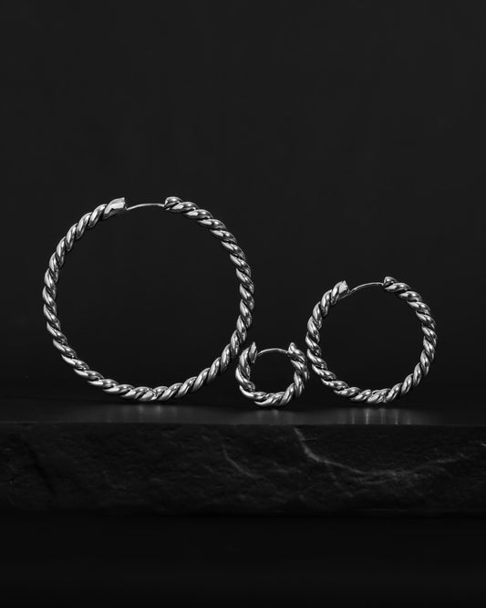 Classic Rope Earrings (Large) - Huggies - Ask and Embla