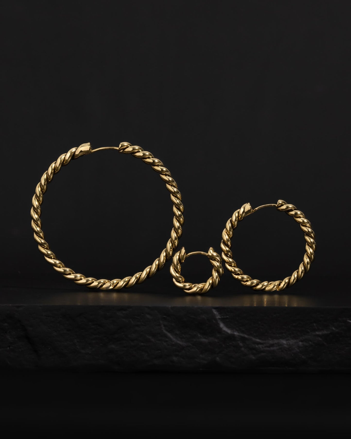 Classic Rope Earrings (Large) - Huggies - Ask and Embla