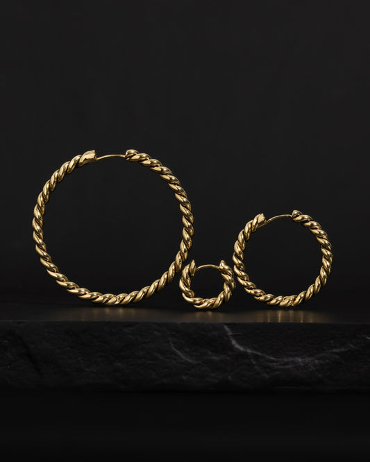 Classic Rope Earrings (Large) - Huggies - Ask and Embla