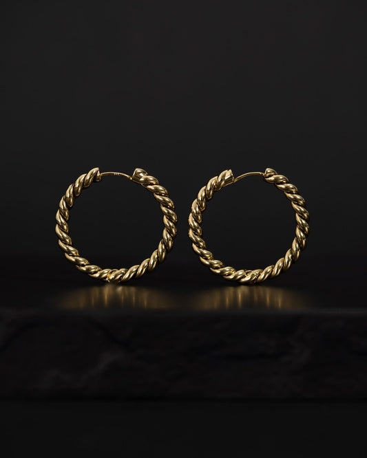 Classic Rope Earrings (Medium) - Huggies - Ask and Embla