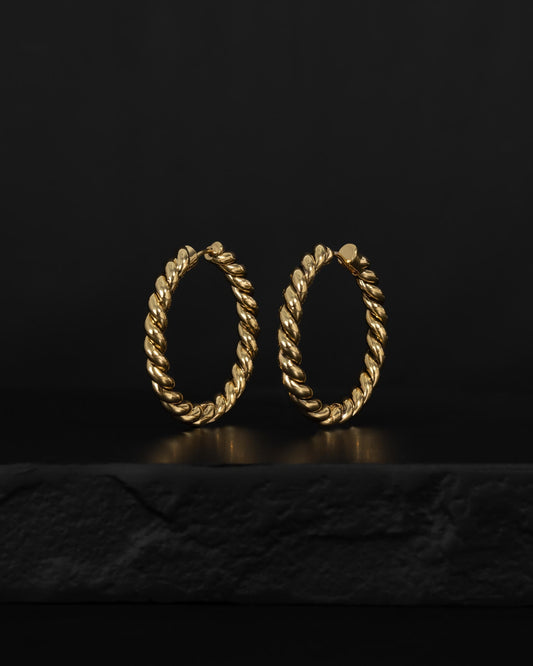 Classic Rope Earrings (Medium) - Huggies - Ask and Embla