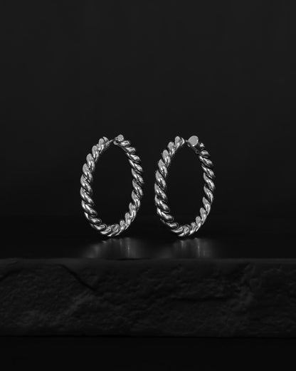 Classic Rope Earrings (Medium) - Huggies - Ask and Embla