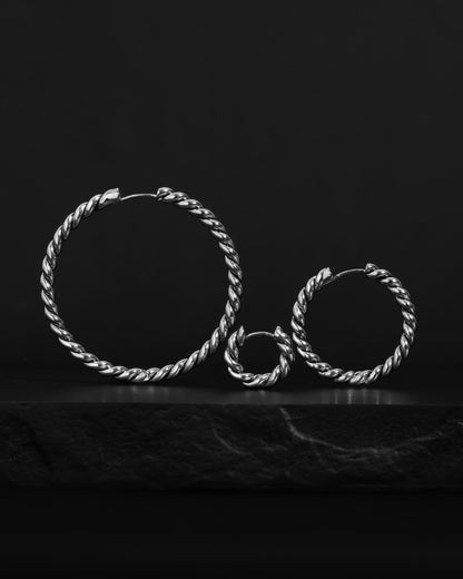 Classic Rope Earrings (Medium) - Huggies - Ask and Embla