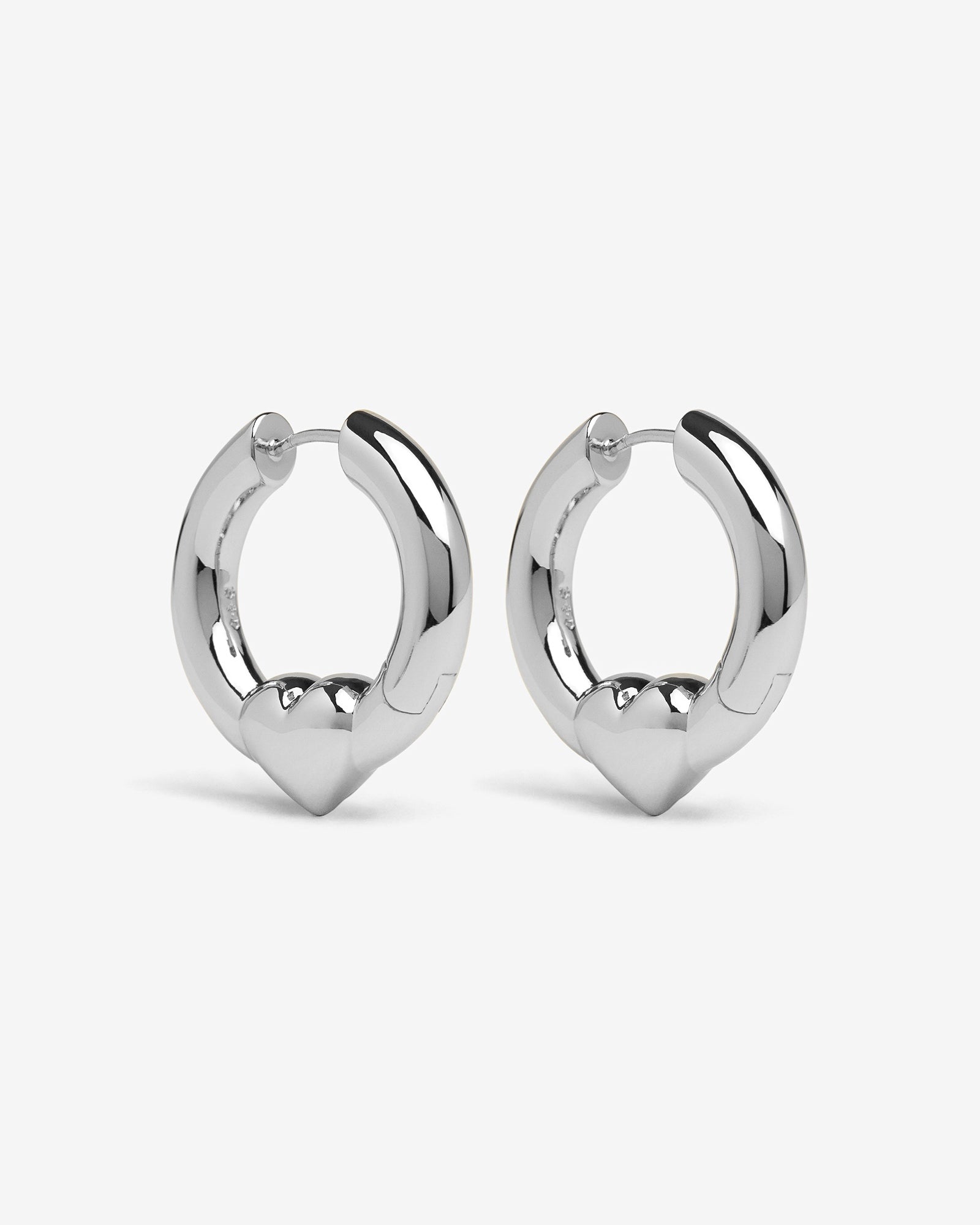Harrow Heart Earrings-Ear Hoops- Gold - - Ask & Embla