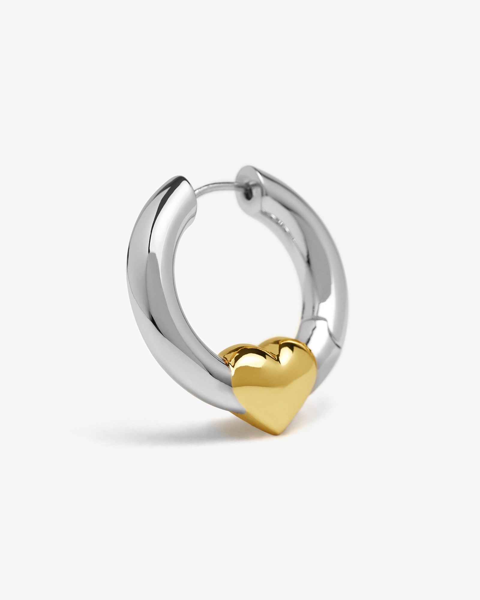 Harrow Heart Earrings-Ear Hoops- Gold - - Ask & Embla