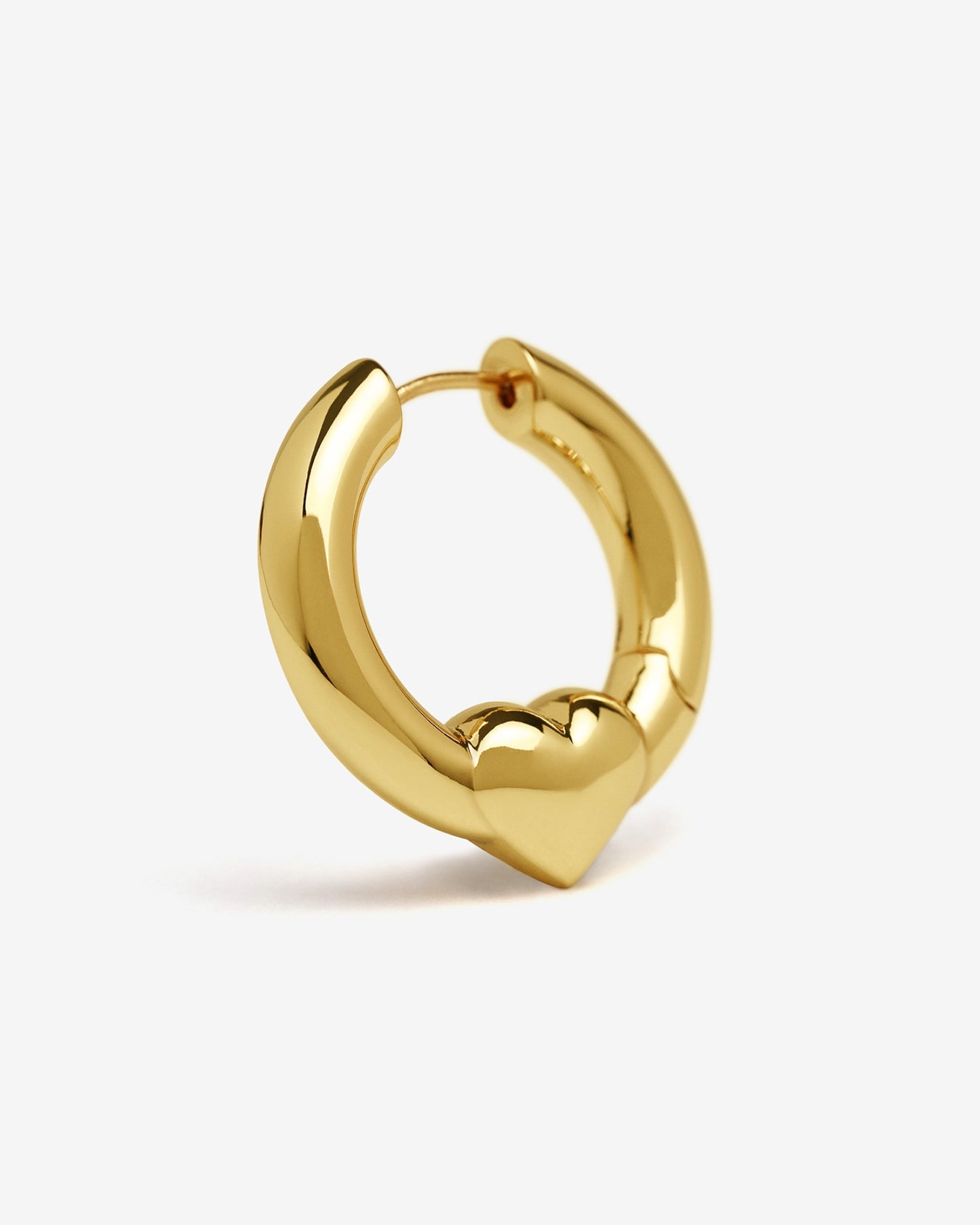 Harrow Heart Earrings-Ear Hoops- Gold - - Ask & Embla