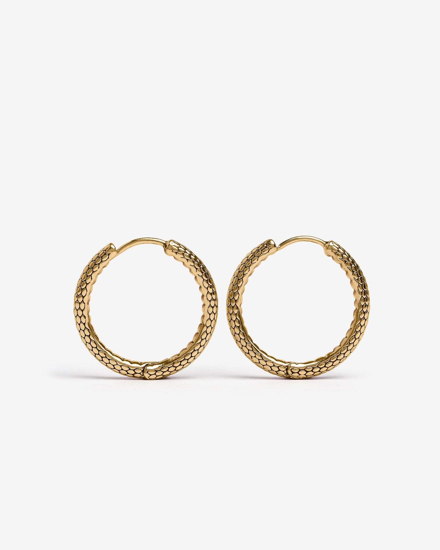 Serpent Hoop Earrings-Ear Hoops- Gold - Medium - Ask & Embla