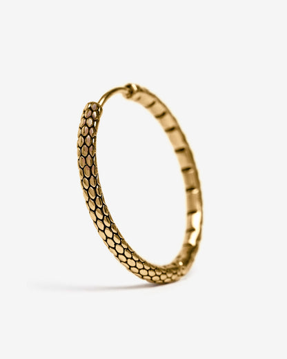 Serpent Hoop Earrings-Ear Hoops- Gold - Small - Ask & Embla