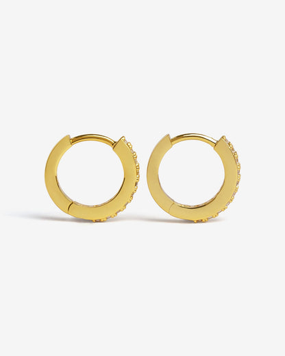 Classic Bejewelled Huggie Earrings - Earrings - Ask and Embla