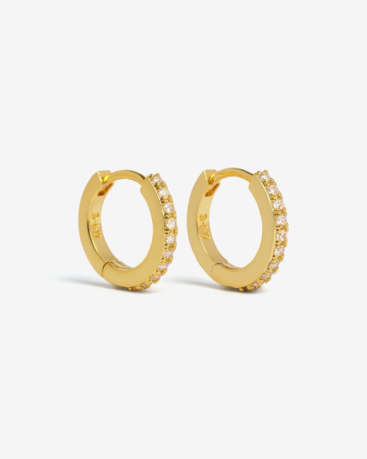 Classic Bejewelled Huggie Earrings - Earrings - Ask and Embla