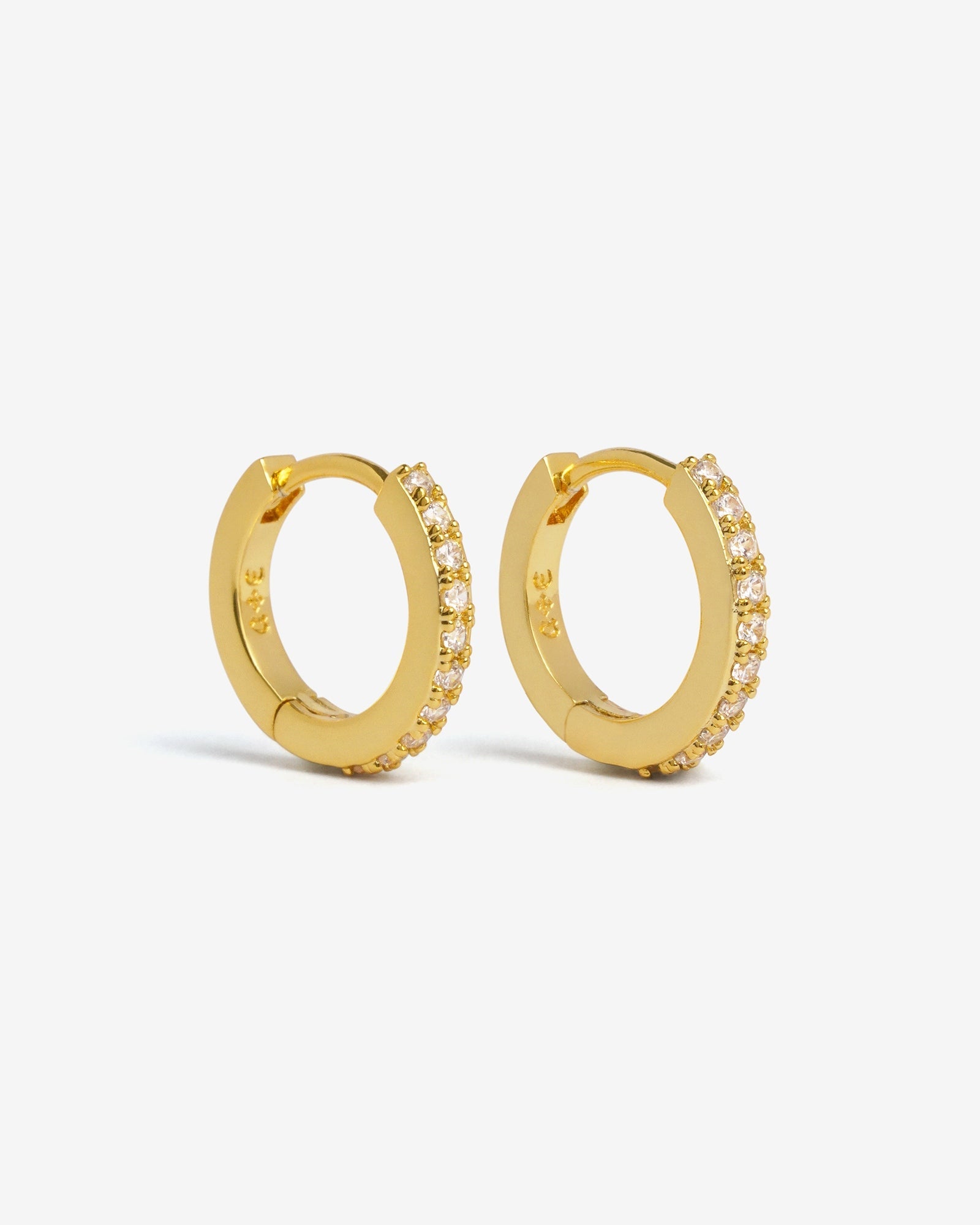 Classic Bejewelled Huggie Earrings - Earrings - Ask and Embla