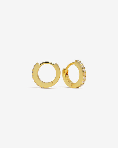 Classic Bejewelled Huggie Earrings - Earrings - Ask and Embla