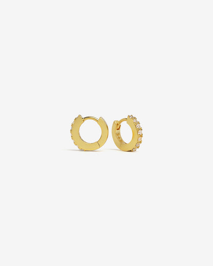 Classic Bejewelled Huggie Earrings - Earrings - Ask and Embla