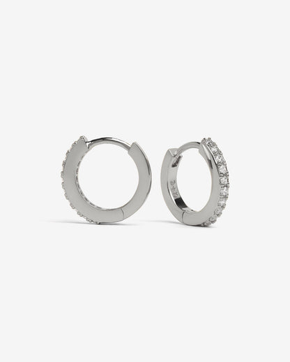 Classic Bejewelled Huggie Earrings - Earrings - Ask and Embla