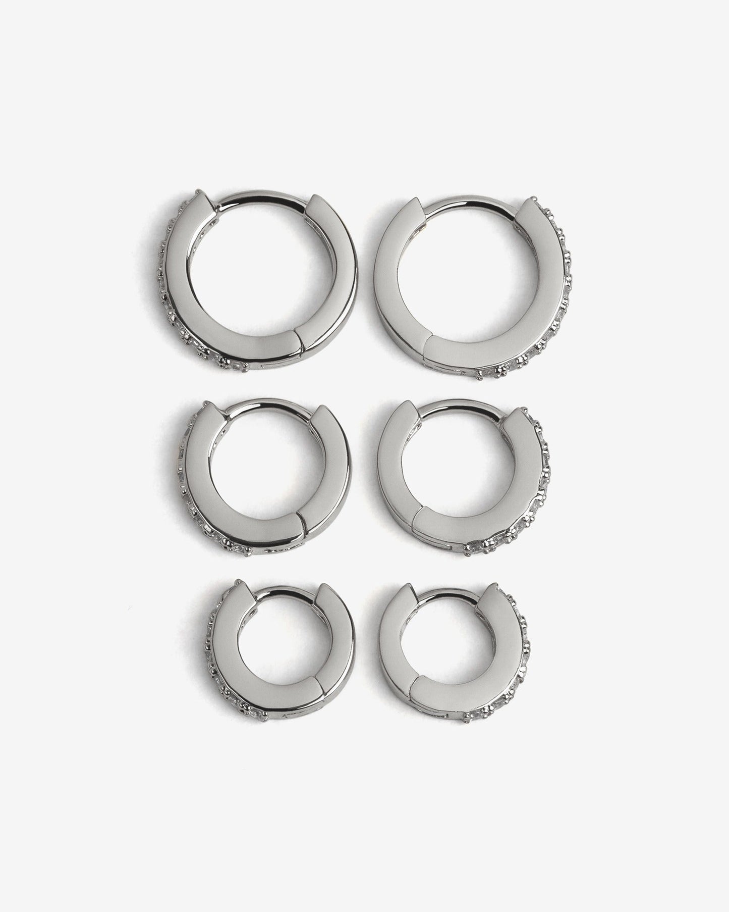 Classic Bejewelled Huggie Earrings - Earrings - Ask and Embla