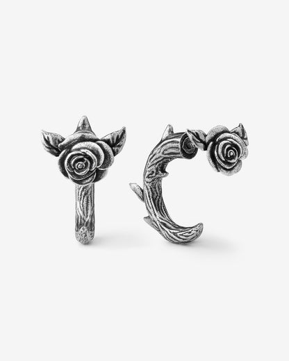 Renegade Rose Earrings-Ear Studs- Silver - - Ask & Embla