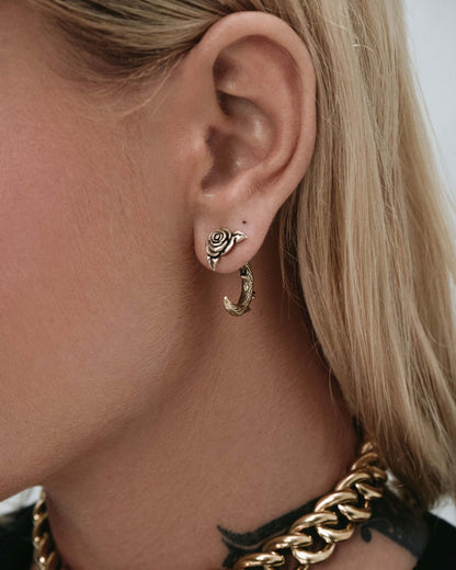 Renegade Rose Earrings-Ear Studs- Gold - - Ask & Embla
