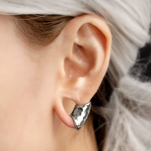 Hammered Lobe Cuffs™️ - Lobe Cuffs - Ask and Embla