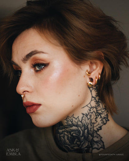 Hammered Lobe Cuffs™️ - Lobe Cuffs - Ask and Embla