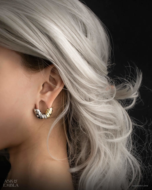 Hammered Lobe Cuffs™️ - Lobe Cuffs - Ask and Embla