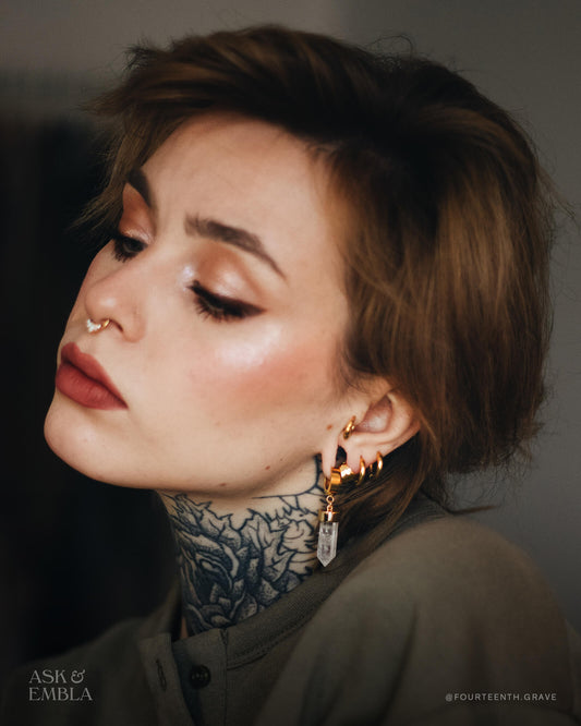 Hammered Lobe Cuffs™️ - Lobe Cuffs - Ask and Embla