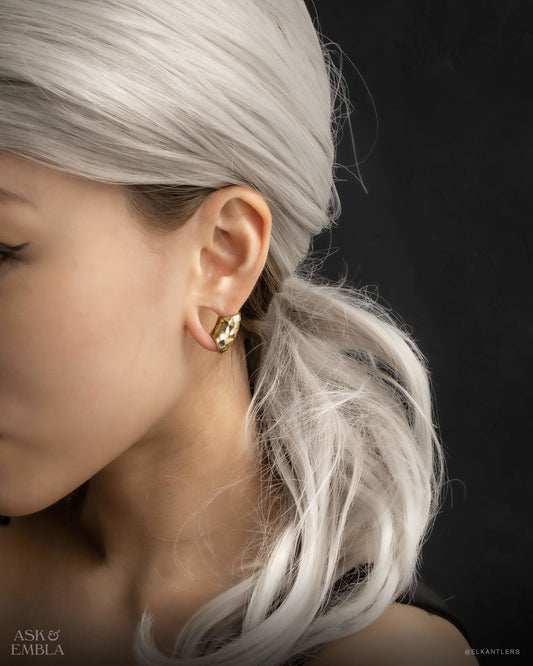 Hammered Lobe Cuffs™️ - Lobe Cuffs - Ask and Embla
