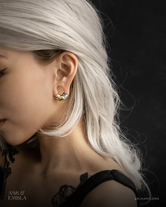 Hammered Lobe Cuffs™️ - Lobe Cuffs - Ask and Embla