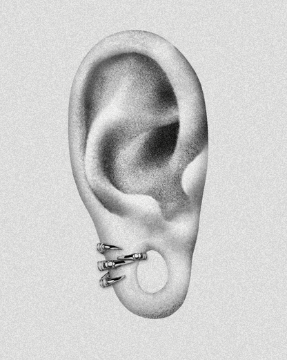 Quell Claw Lobe Cuffs™-Lobe Cuffs™- Silver - - Ask & Embla