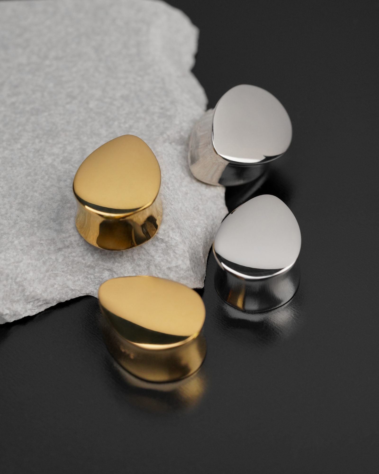 A&E Signature Minted Teardrop Plugs-Plugs- 8mm (0g) - Gold - Ask & Embla