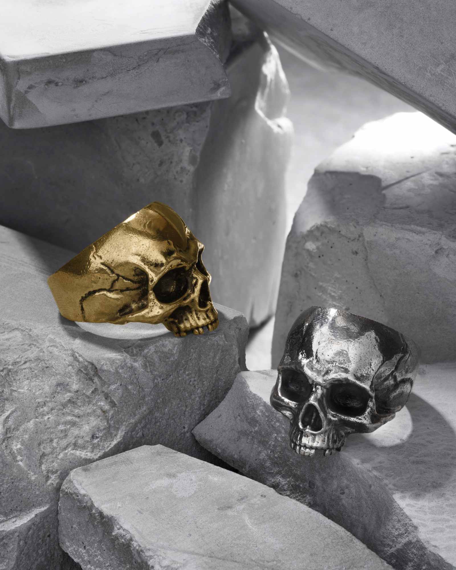 Cranium Ring-Rings- US 5 - Gold - Ask & Embla
