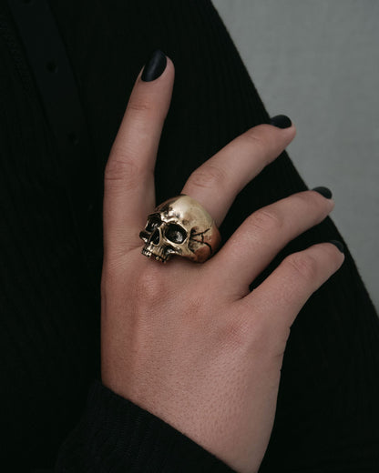 Cranium Ring-Rings- US 5 - Gold - Ask & Embla