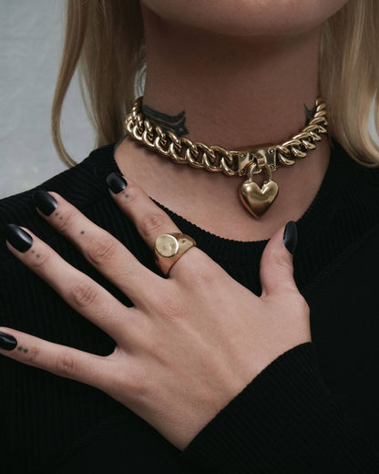 Ode Signet Ring-Rings- US 5 - Gold - Ask & Embla